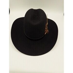 Vintage Bailey Western Custom Cowboy BLACK ‎ Dura-felt  6 7/8